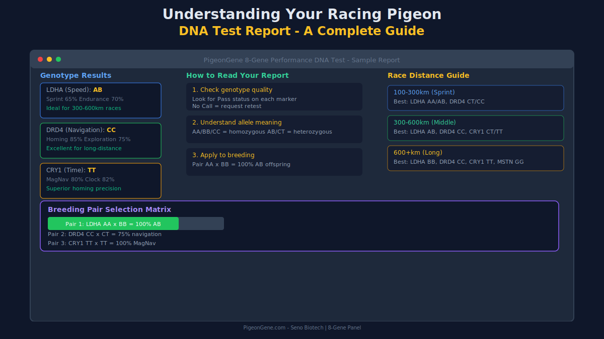Racing Pigeon Performance DNA Testing Lab